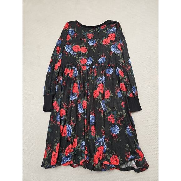 Torrid Dress Womens 1 Super Soft Knits Floral Print Pockets Plush - Picture 5 of 6
